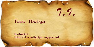 Tass Ibolya névjegykártya